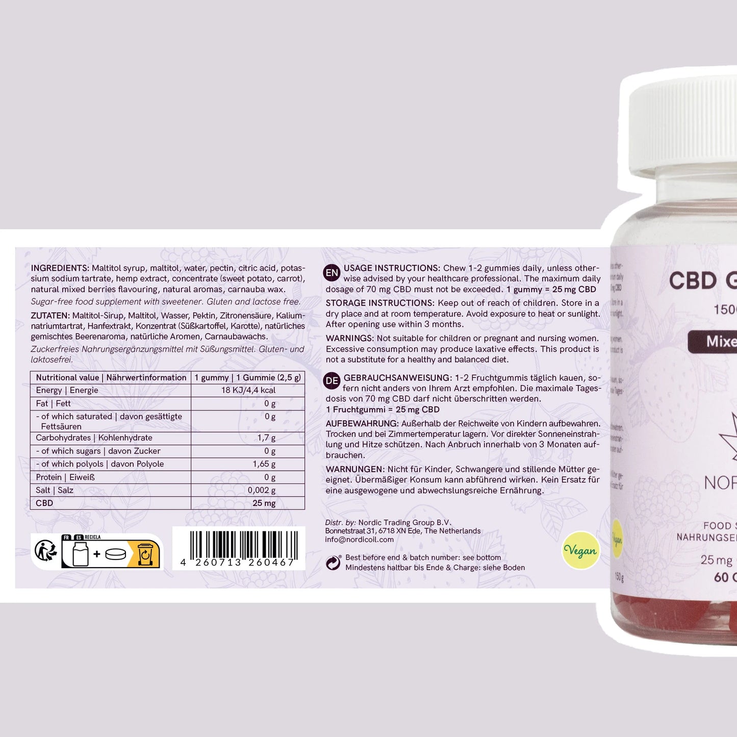 CBD Gummies (1500mg) Frutos silvestres