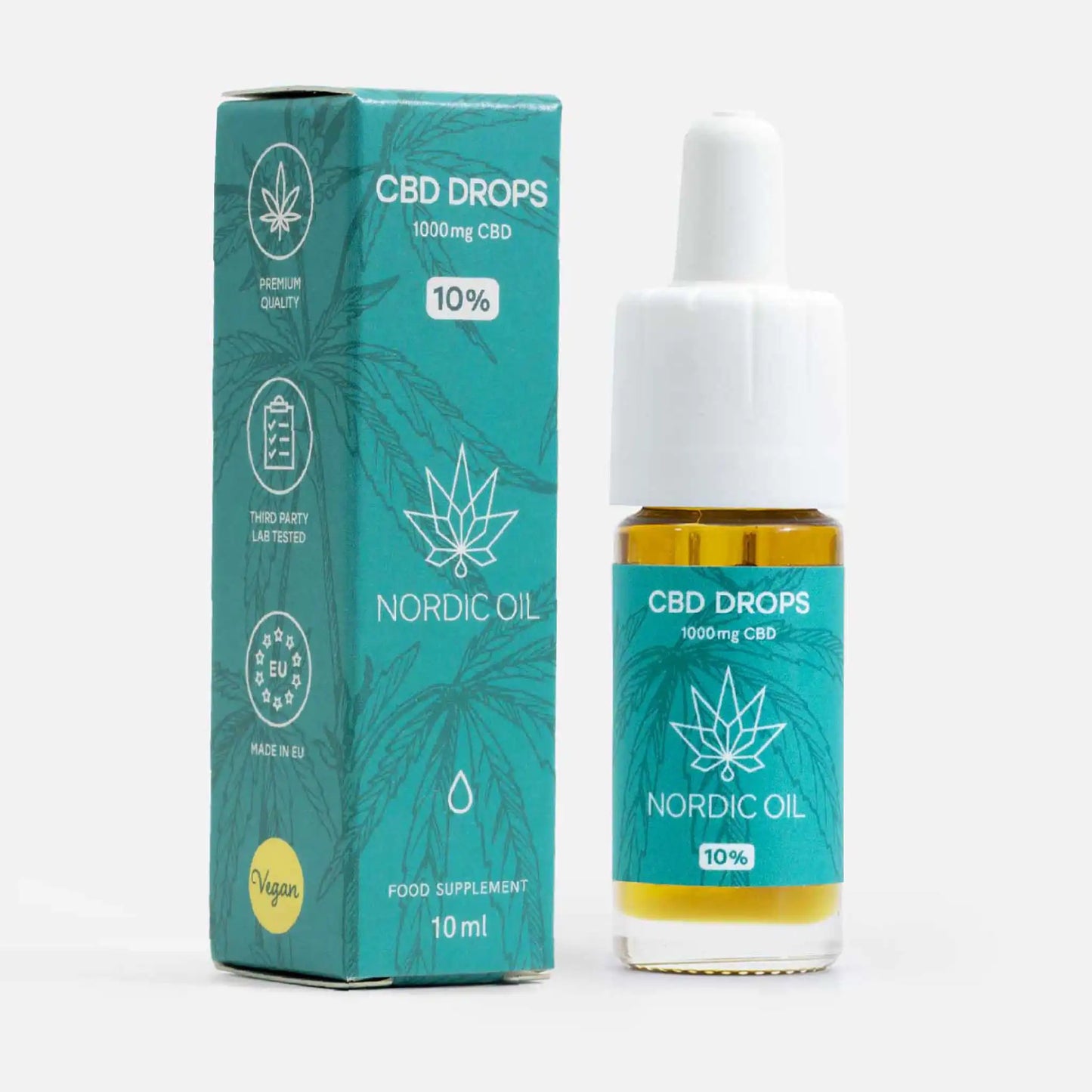 Óleo CBD - Embalagem e produto