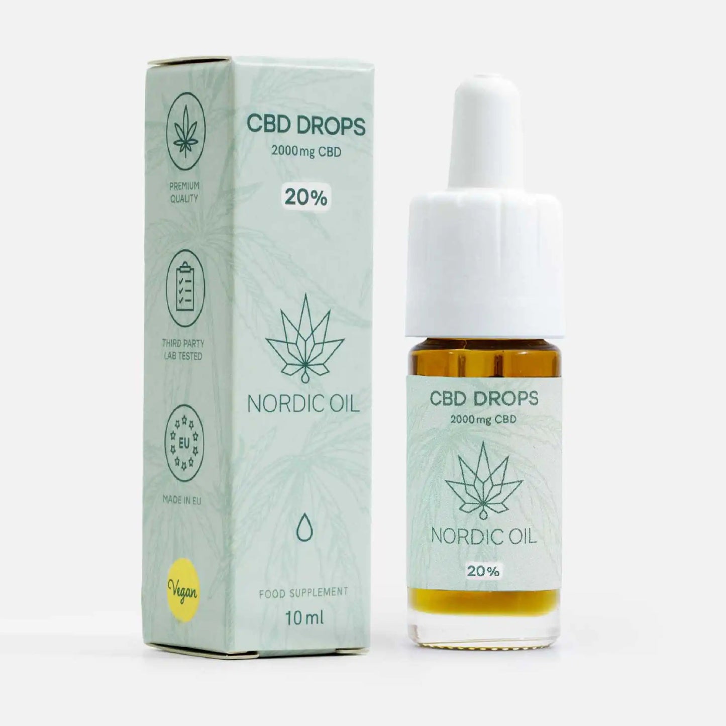 Óleo CBD - Embalagem e produto