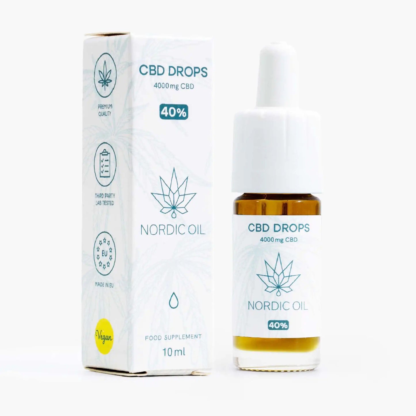 Óleo CBD - Embalagem e produto