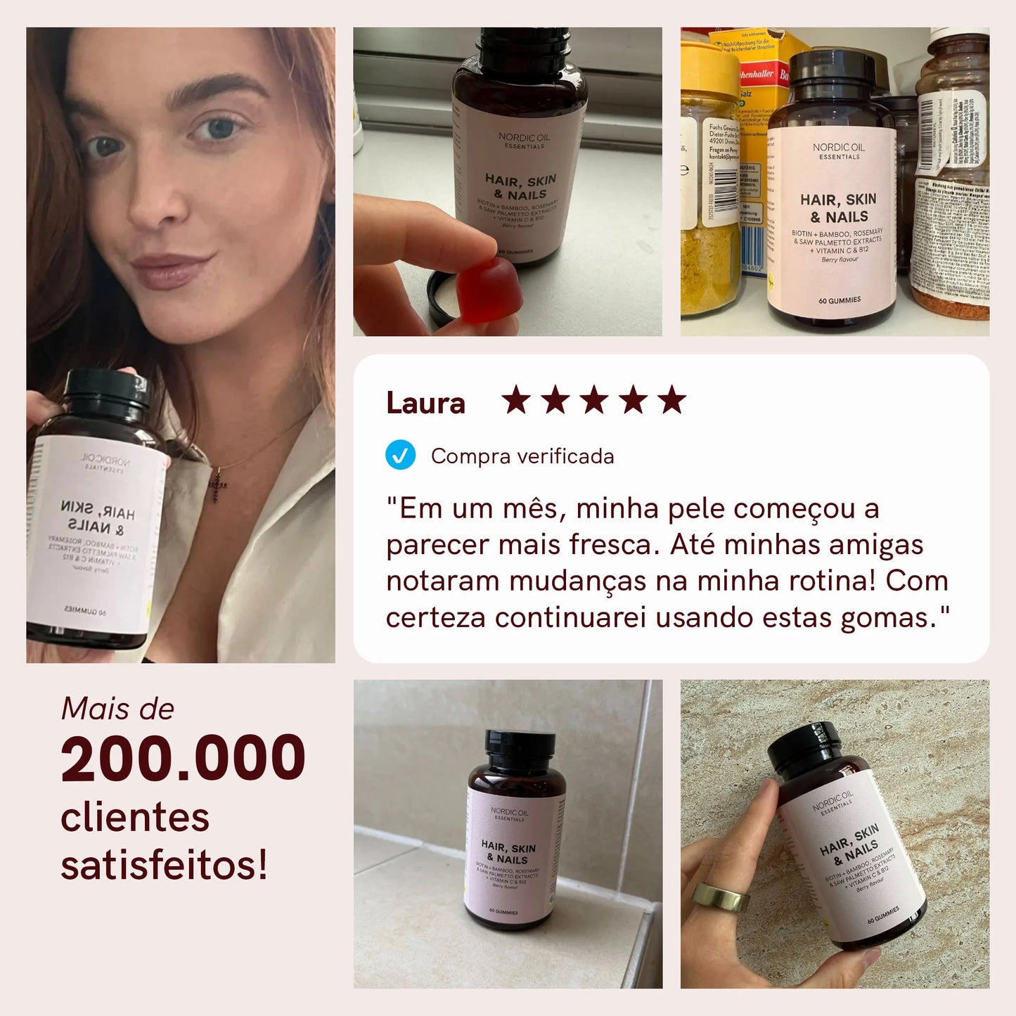 Gomas para Cabelo, Pele e Unhas