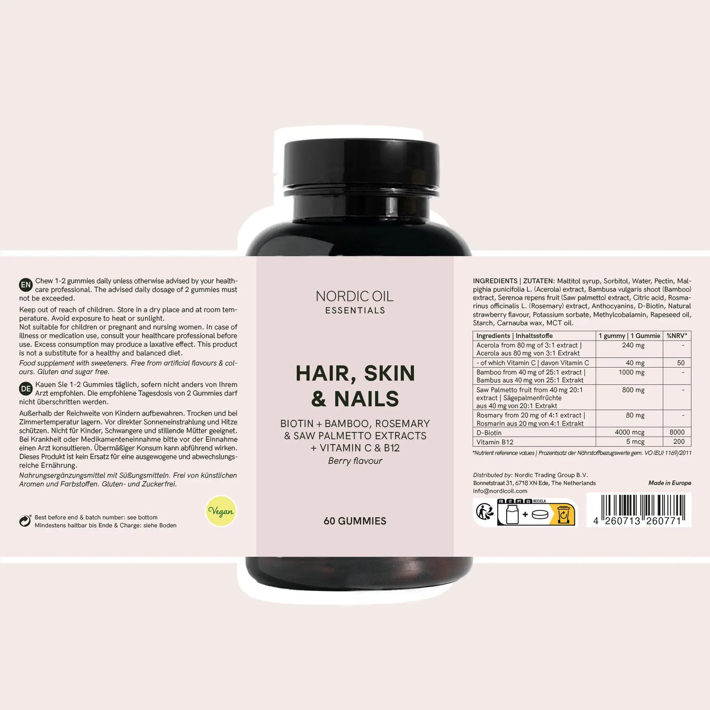 Gomas para Cabelo, Pele e Unhas