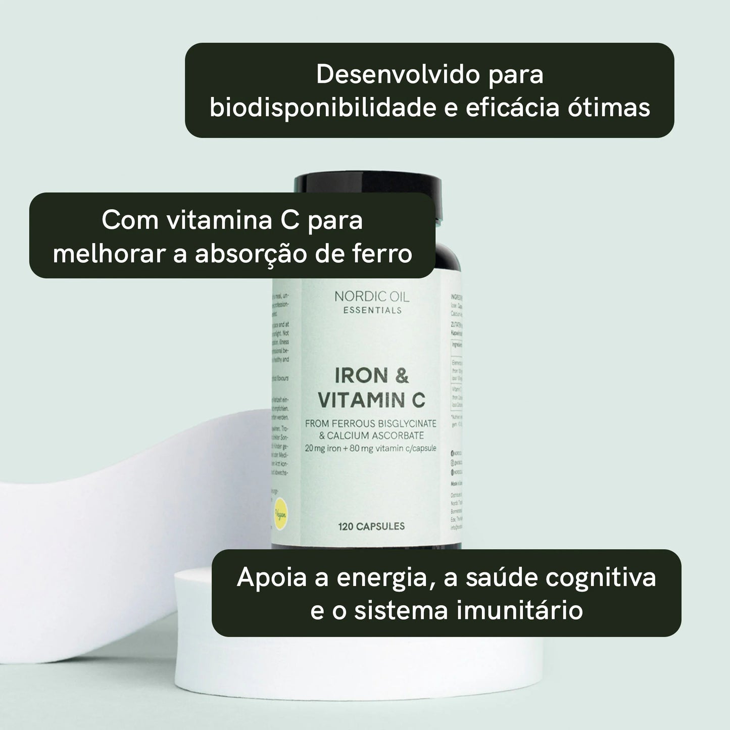 Cápsulas de Ferro e Vitamina C