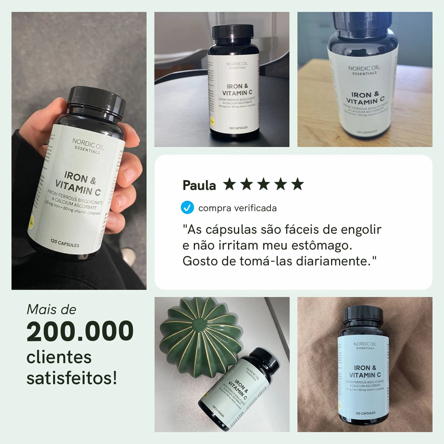 Cápsulas de Ferro e Vitamina C