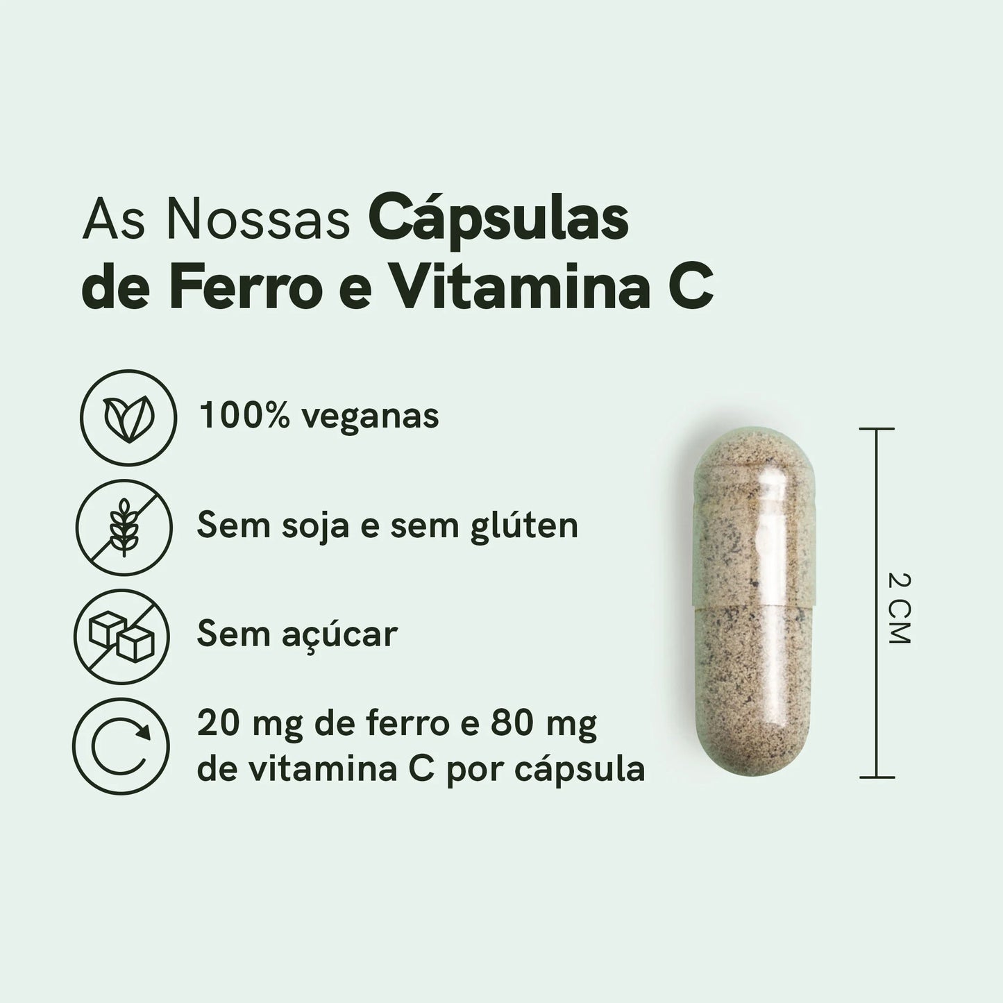 Cápsulas de Ferro e Vitamina C