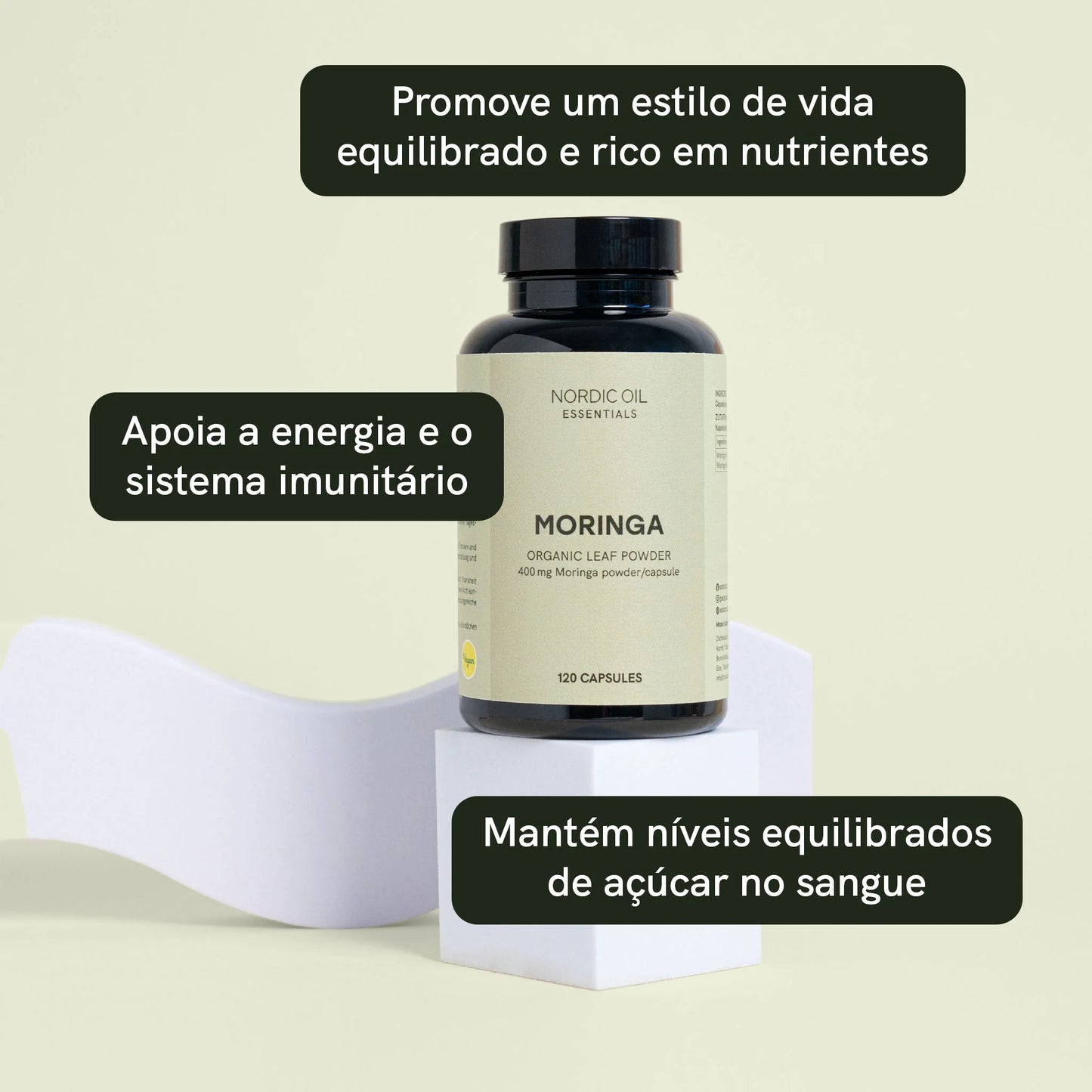 Cápsulas de Moringa em Pó